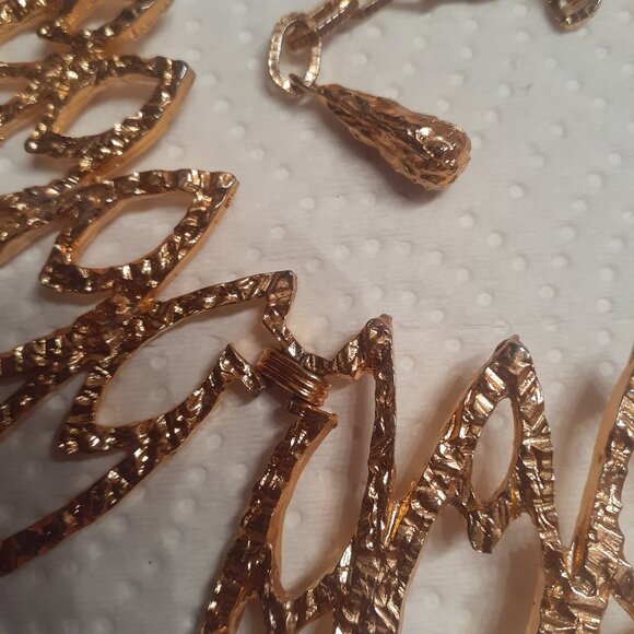 Stunning Celebrity NY "Cleopatra" style bib Necklacelace - Picture 3 of 10